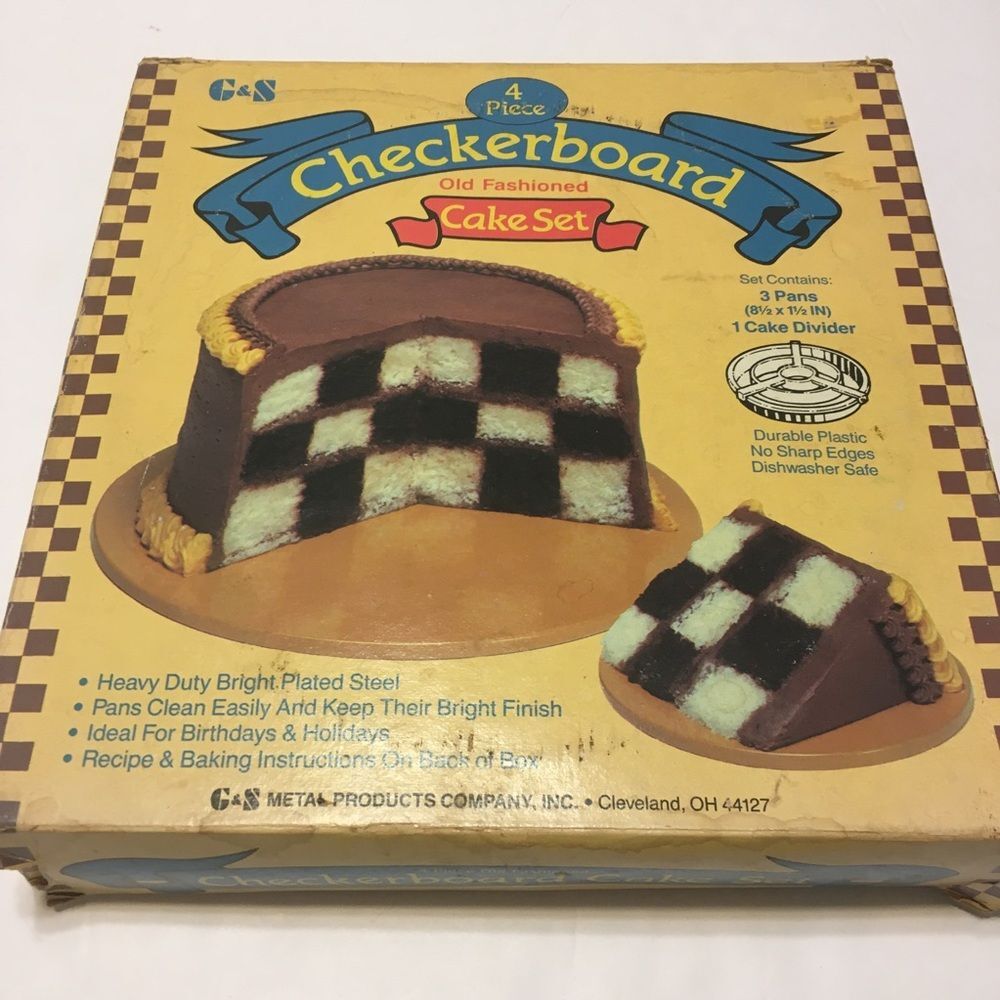 Checkerboard Cake Set Old Fashioned Round Cake Pan